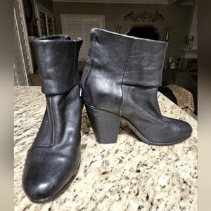 Rag & Bone Newbury Leather Block Heel Booties